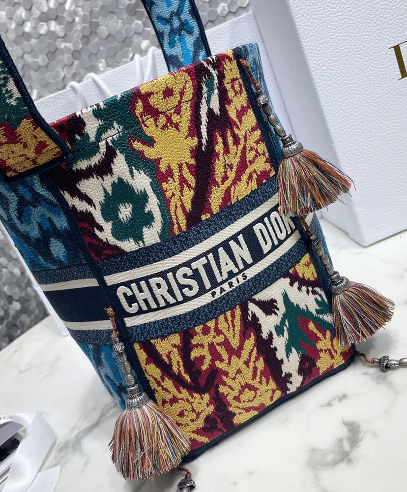 Christian Dior D Bubble Bucket Bag Blue